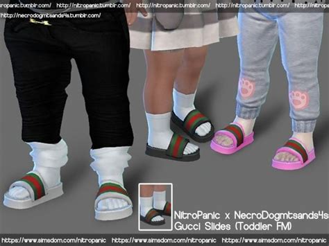 sims 4 toddler gucci slides|sims 4 Gucci platform slides.